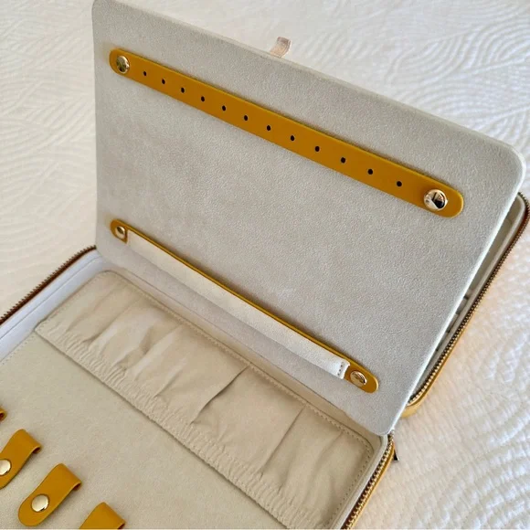 Wolf Designs Maria Large Zip Case in Mustard - Picture 8 of 13